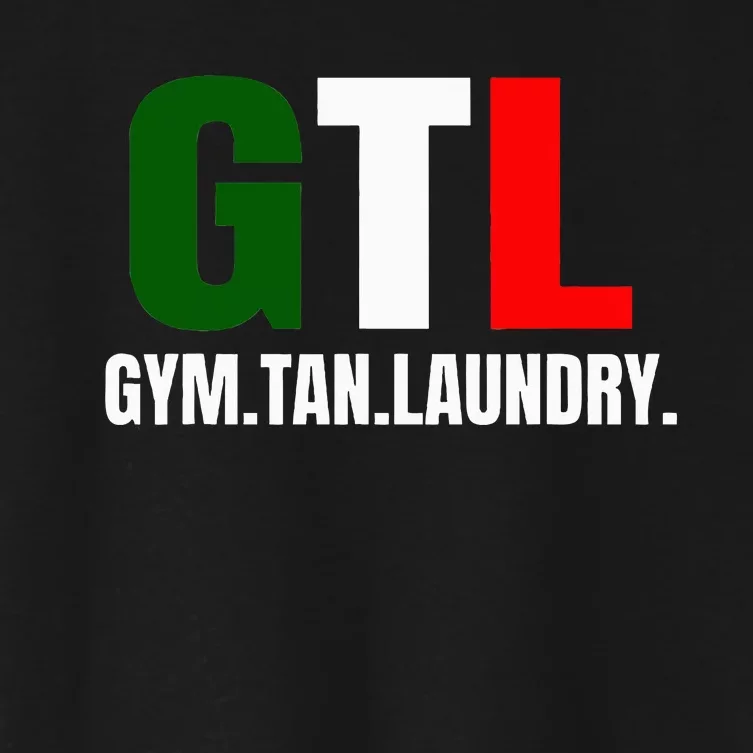 Gym Tan Laundry GTL New Jersey Garden NJ Shore Italian Flag Women's Crop Top Tee