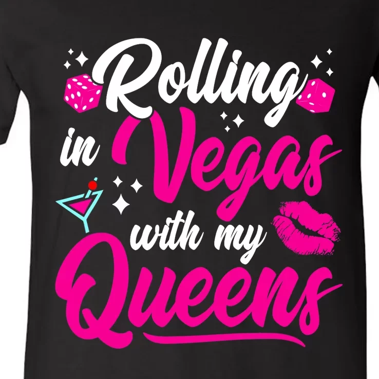 Girl Trip Las Vegas - Vegas Queens - Vegas Girl Trip V-Neck T-Shirt