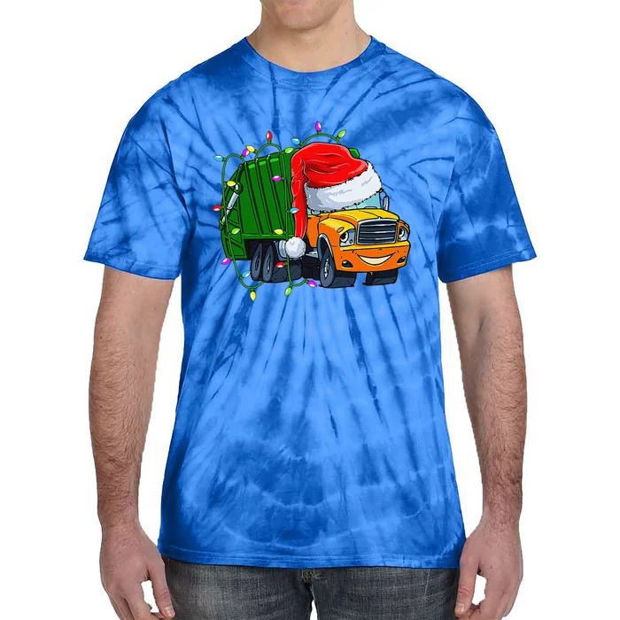 Garbage Truck Lights Christmas Trash Trucks Santa Tie-Dye T-Shirt