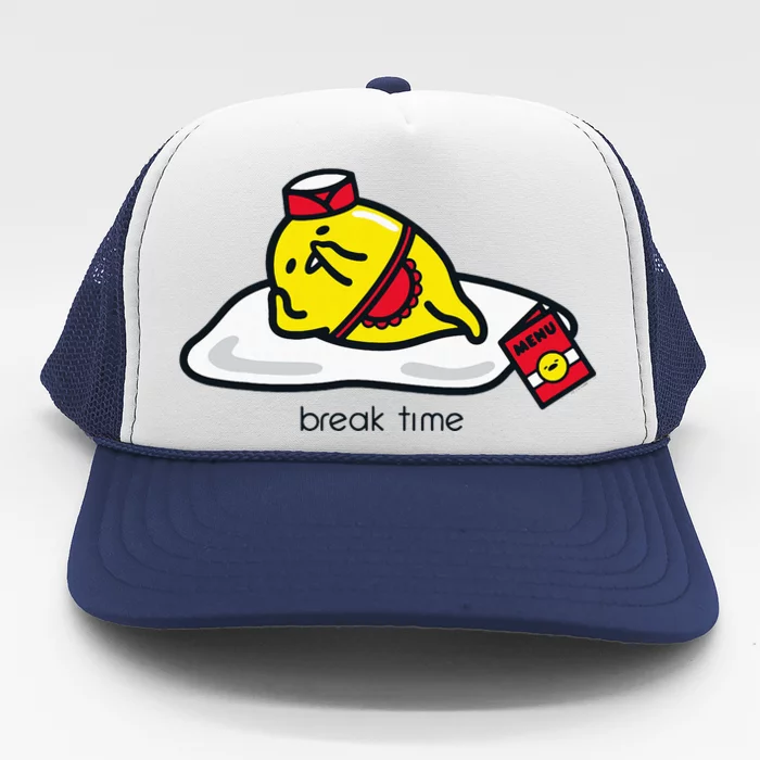 Gudetama The Lazy Egg Diner Server Break Time Trucker Hat