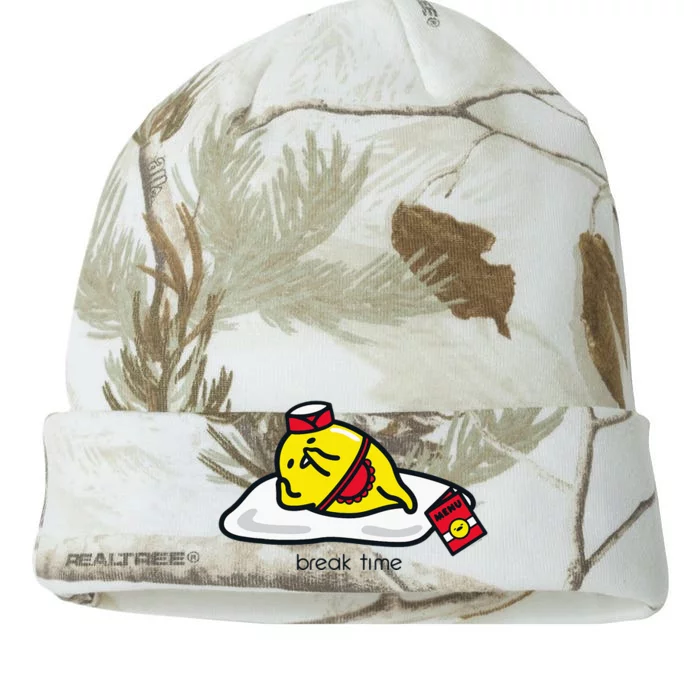 Gudetama The Lazy Egg Diner Server Break Time Kati - 12in Camo Beanie