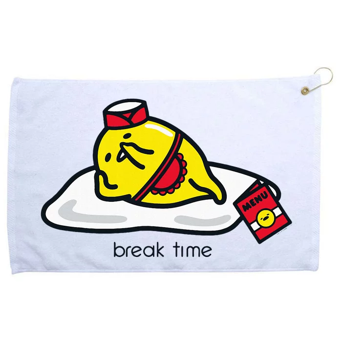 Gudetama The Lazy Egg Diner Server Break Time Grommeted Golf Towel