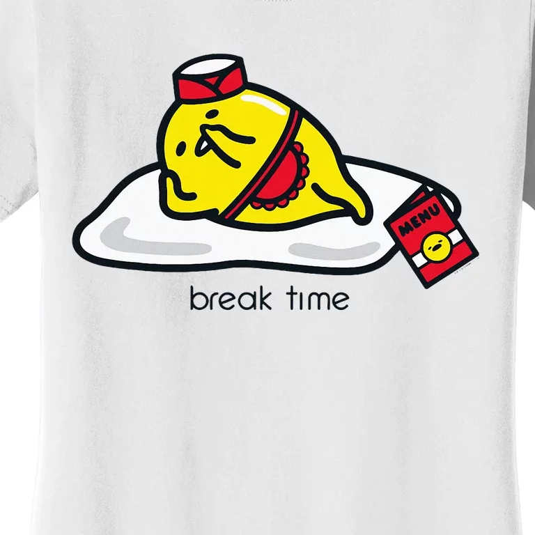 Gudetama The Lazy Egg Diner Server Break Time Women's T-Shirt