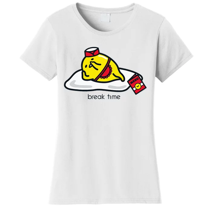 Gudetama The Lazy Egg Diner Server Break Time Women's T-Shirt