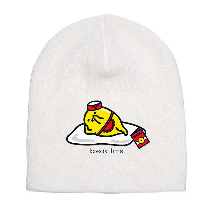 Gudetama The Lazy Egg Diner Server Break Time Short Acrylic Beanie