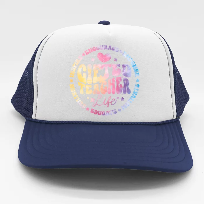 Gifted Teacher Life Appreciation Week Back To School Gift Trucker Hat