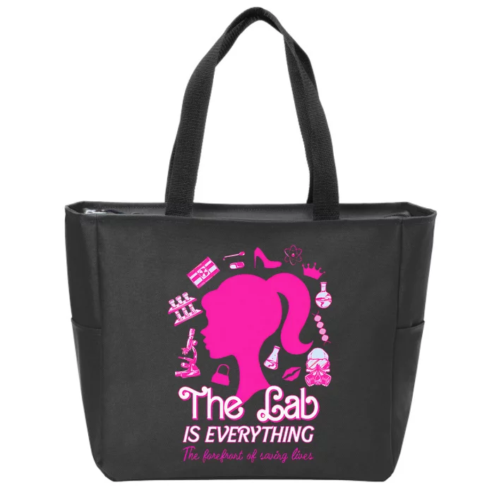 Groovy The Lab Is Everything The Forefront Of Saving Lives Zip Tote Bag