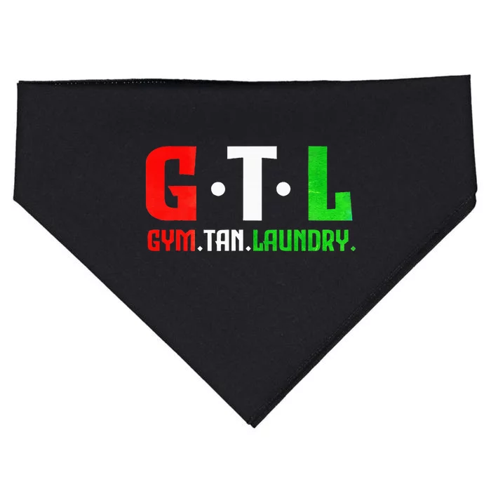 Gym Tan Laundry Gtl New Jersey Garden Nj Shore Italian Flag USA-Made Doggie Bandana