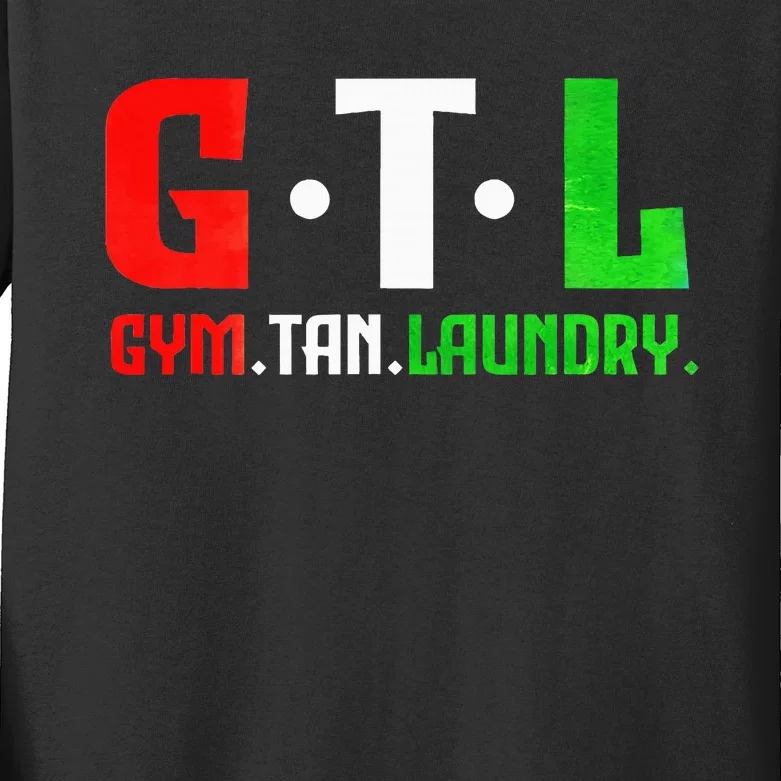 Gym Tan Laundry Gtl New Jersey Garden Nj Shore Italian Flag Kids Long Sleeve Shirt