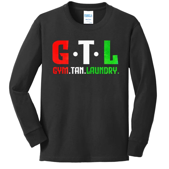 Gym Tan Laundry Gtl New Jersey Garden Nj Shore Italian Flag Kids Long Sleeve Shirt