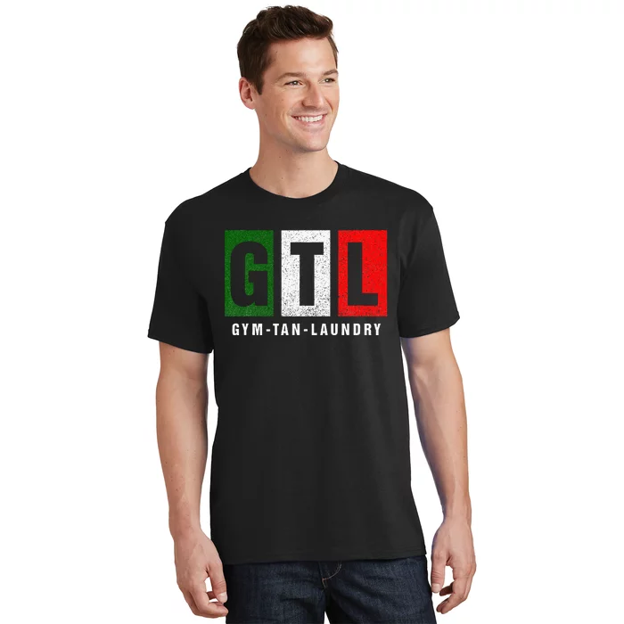 Gym Tan Laundry Gtl New Jersey Garden Nj Shore Italian Flag T-Shirt