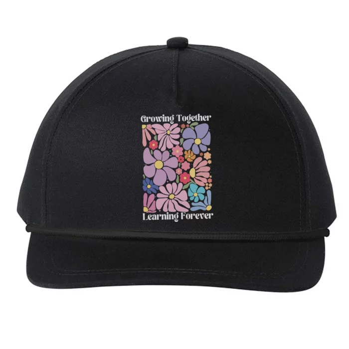 Growing Together Learning Forever Snapback Five-Panel Rope Hat