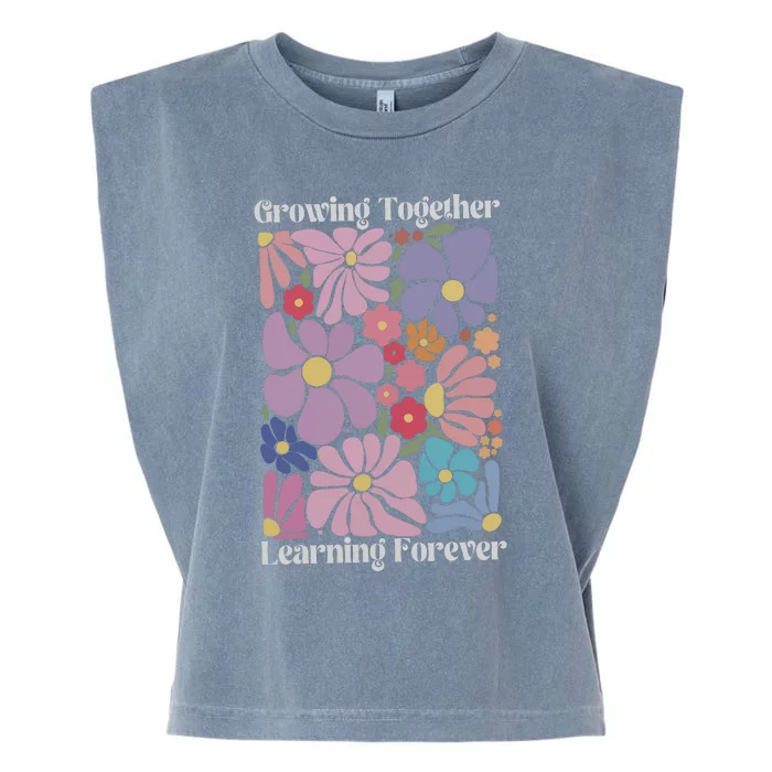 Growing Together Learning Forever Garment-Dyed Women's Muscle Tee