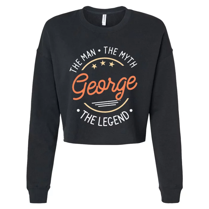 George The Man The Myth The Legend Cropped Pullover Crew