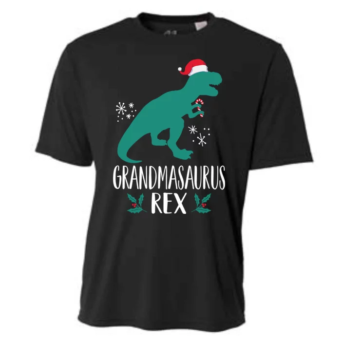 Grandmasaurus Trex Matching Family Christmas Dino Outfit Gift Cooling Performance Crew T-Shirt