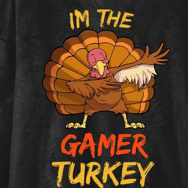 Gamer Turkey Matching Family Group Thanksgiving Party Pajama Hooded Wearable Blanket