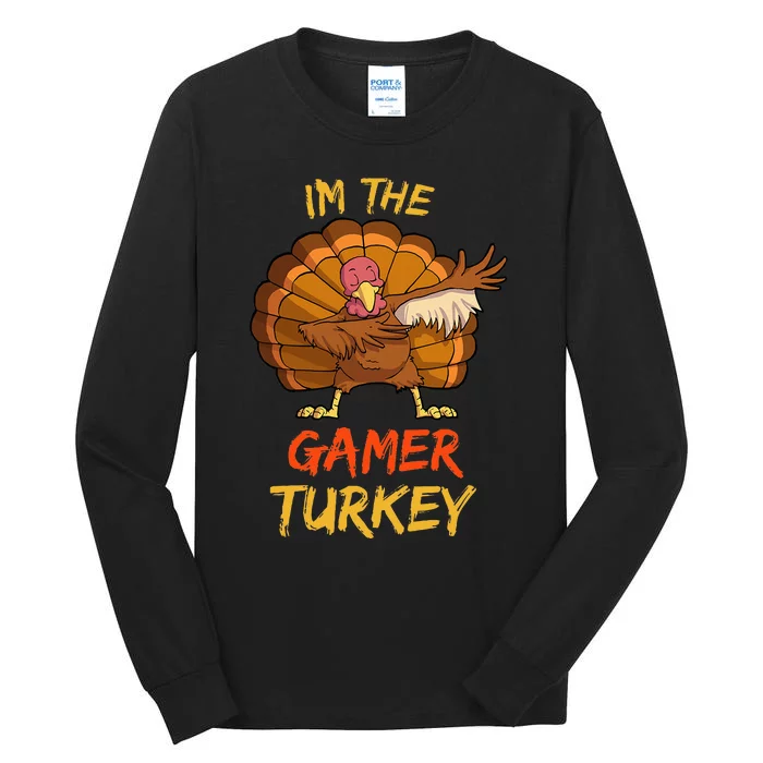 Gamer Turkey Matching Family Group Thanksgiving Party Pajama Tall Long Sleeve T-Shirt