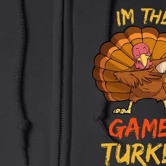 Gamer Turkey Matching Family Group Thanksgiving Party Pajama Full Zip Hoodie