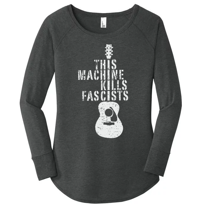 Guitar This Machines Kills Fascists Funny Music Lover Women's Perfect Tri Tunic Long Sleeve Shirt