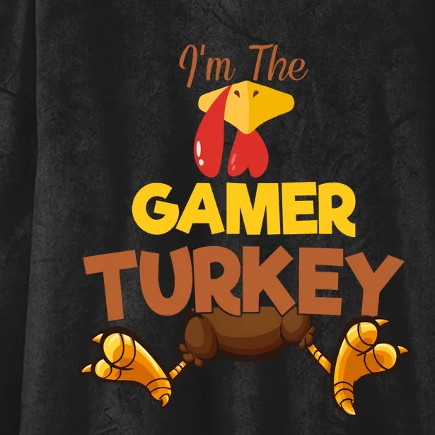 Gamer Turkey Matching Family Group Thanksgiving Gifts Hooded Wearable Blanket