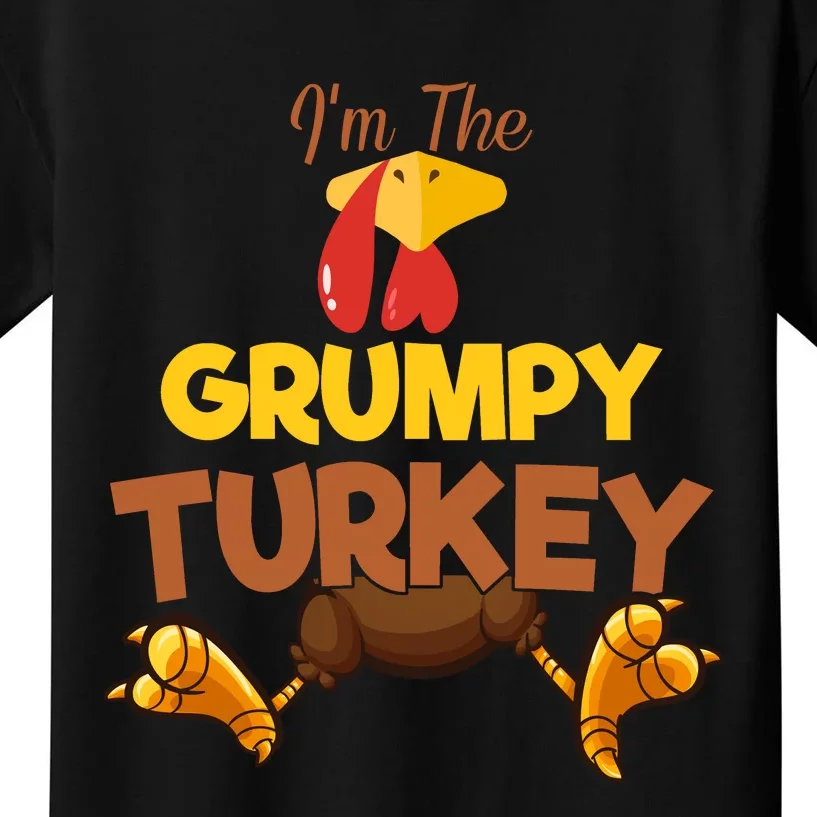 Grumpy Turkey Matching Family Group Thanksgiving Gifts Kids T-Shirt