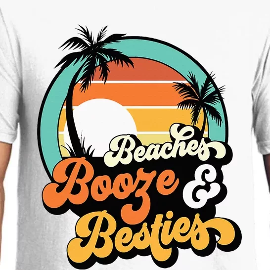 Girl Trip Matching Beaches Booze Besties Best Friends Pajama Set