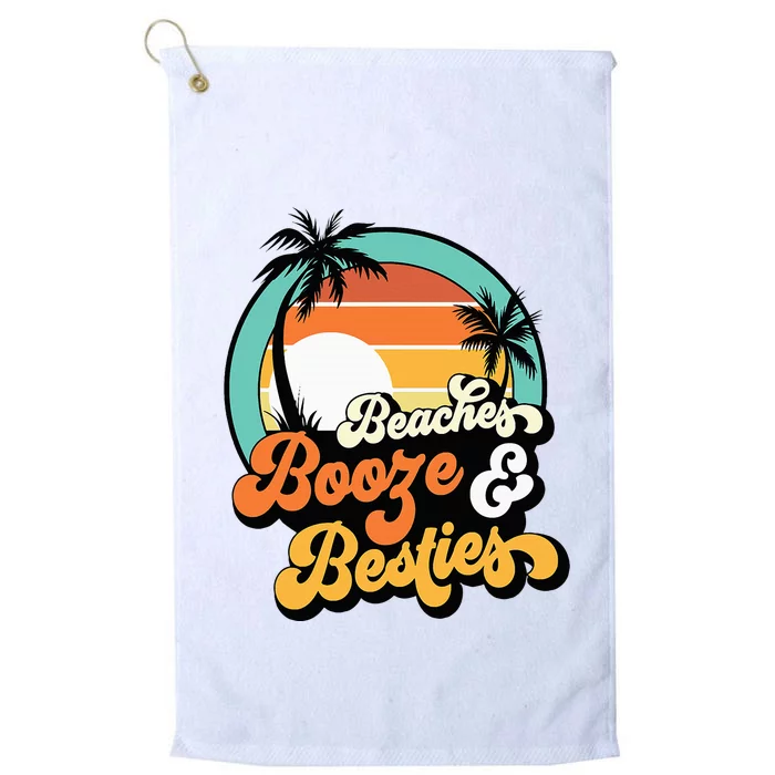 Girl Trip Matching Beaches Booze Besties Best Friends Platinum Collection Golf Towel