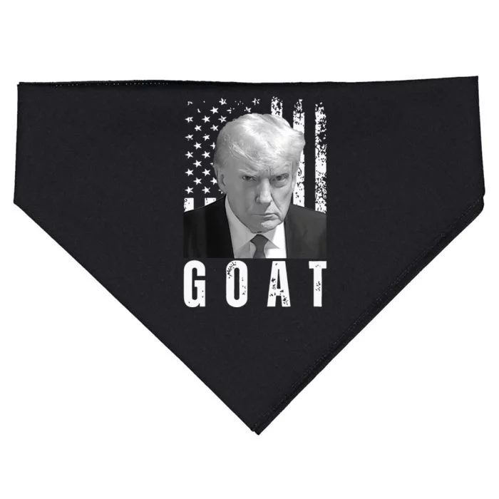 GOAT Trump Mugshot Legend Donald Trump 2024 USA-Made Doggie Bandana