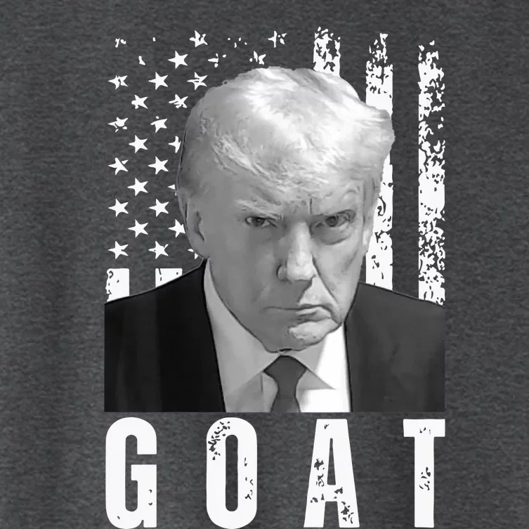 GOAT Trump Mugshot Legend Donald Trump 2024 Women's Crop Top Tee