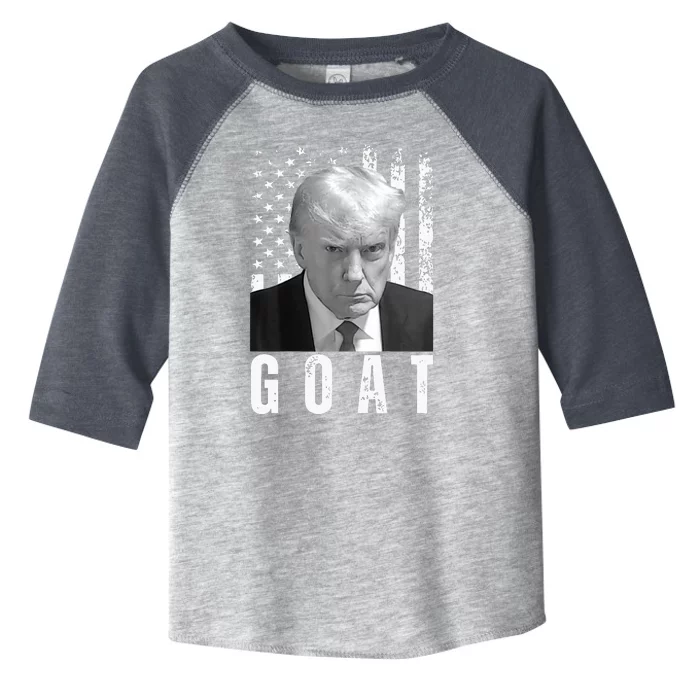 GOAT Trump Mugshot Legend Donald Trump 2024 Toddler Fine Jersey T-Shirt