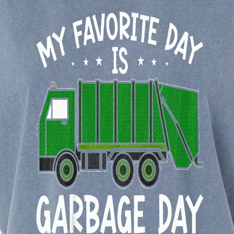 Garbage Truck  My Favorite Day Is Garbage Day Garment-Dyed Women's Muscle Tee