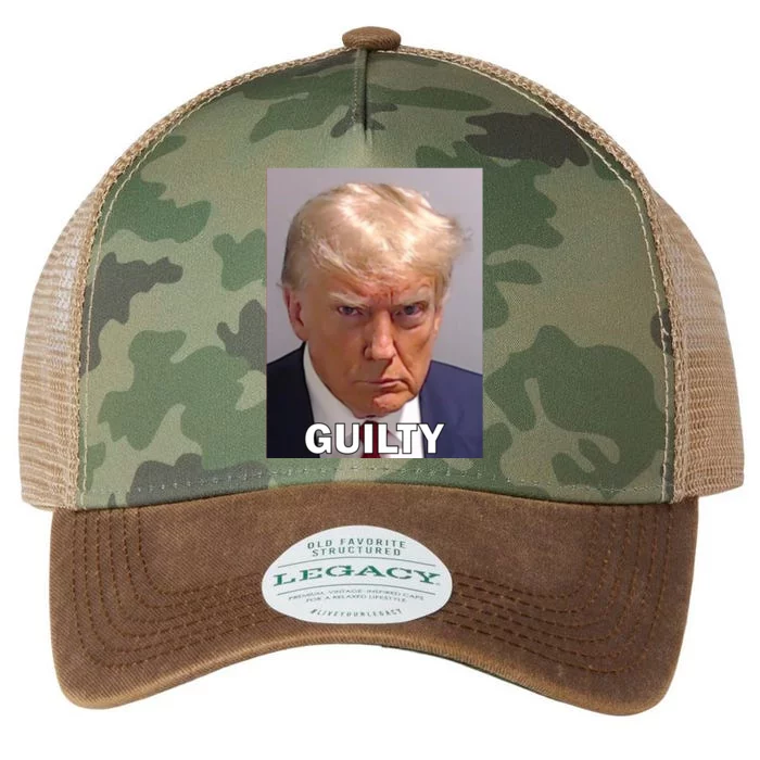 Guilty Trump Mugshot Legacy Tie Dye Trucker Hat