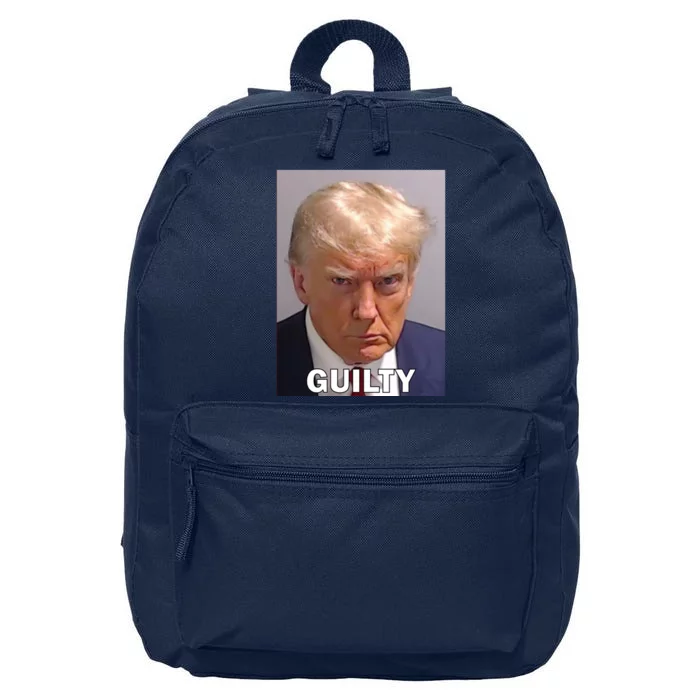 Guilty Trump Mugshot 16 in Basic Backpack