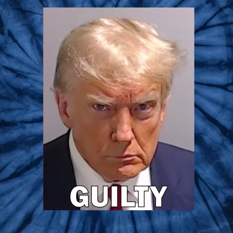 Guilty Trump Mugshot Tie-Dye T-Shirt