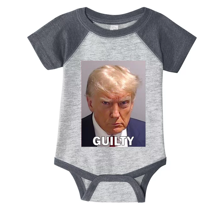 Guilty Trump Mugshot Infant Baby Jersey Bodysuit