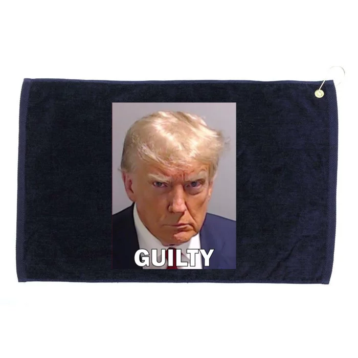 Guilty Trump Mugshot Grommeted Golf Towel