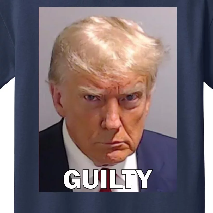 Guilty Trump Mugshot Kids T-Shirt