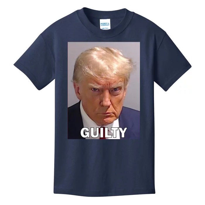 Guilty Trump Mugshot Kids T-Shirt