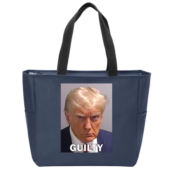 Guilty Trump Mugshot Zip Tote Bag