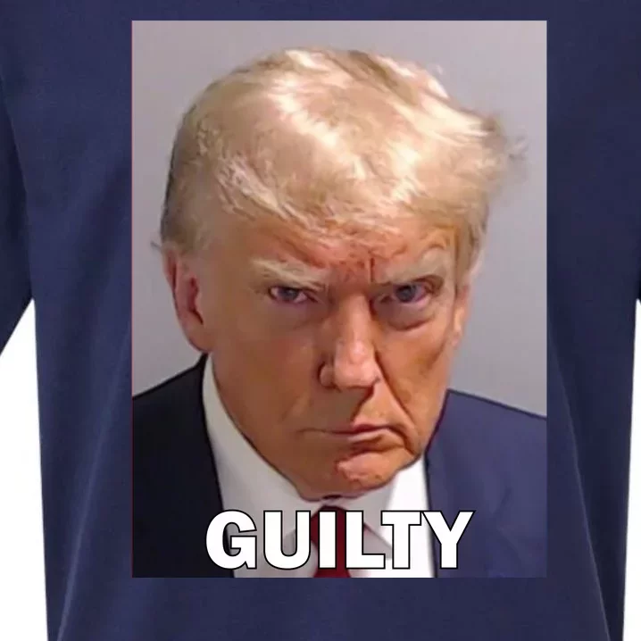 Guilty Trump Mugshot Sueded Cloud Jersey T-Shirt