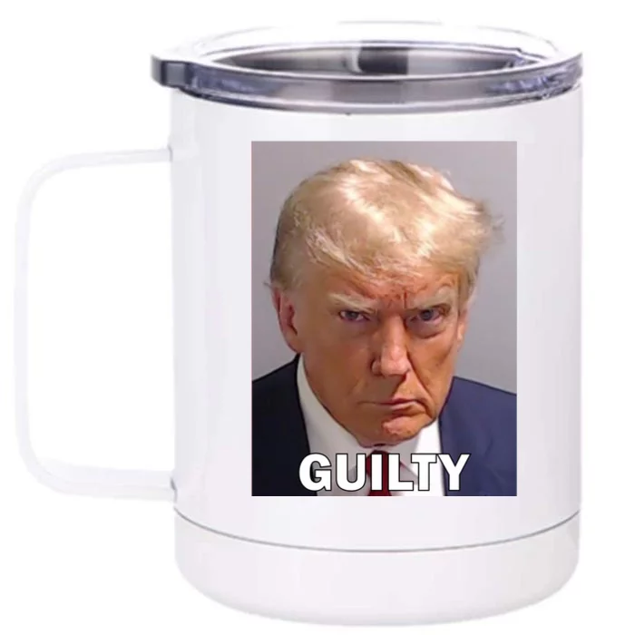 Guilty Trump Mugshot Front & Back 12oz Stainless Steel Tumbler Cup