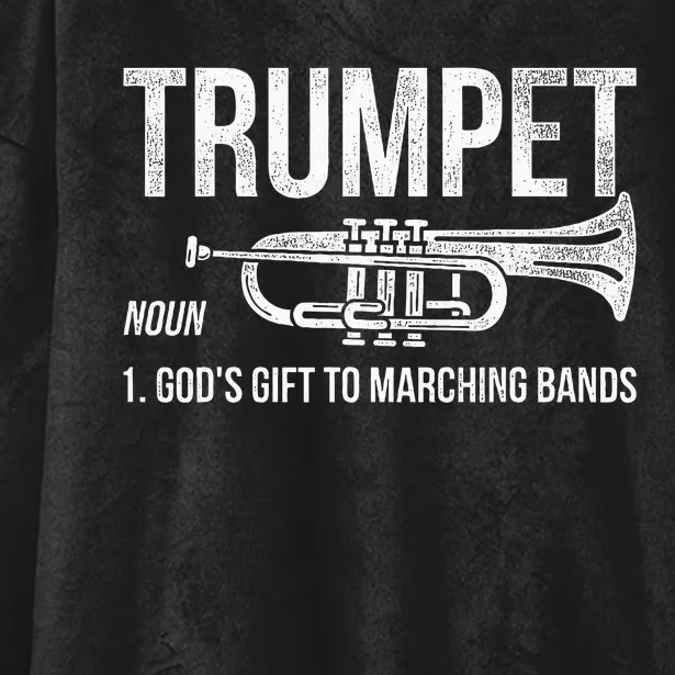 Gift To Marching Band Trumpet Hooded Wearable Blanket