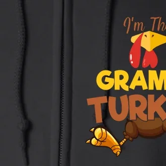 Grampa Turkey Matching Family Group Thanksgiving Gifts Full Zip Hoodie