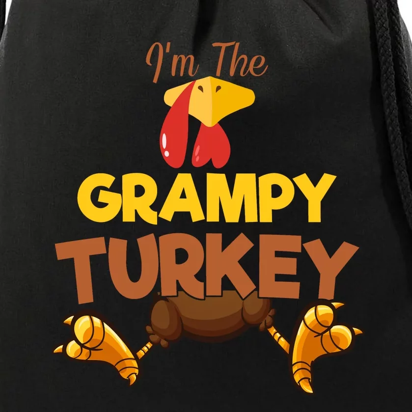 Grampy Turkey Matching Family Group Thanksgiving Gifts Drawstring Bag