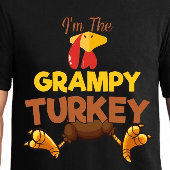 Grampy Turkey Matching Family Group Thanksgiving Gifts Pajama Set