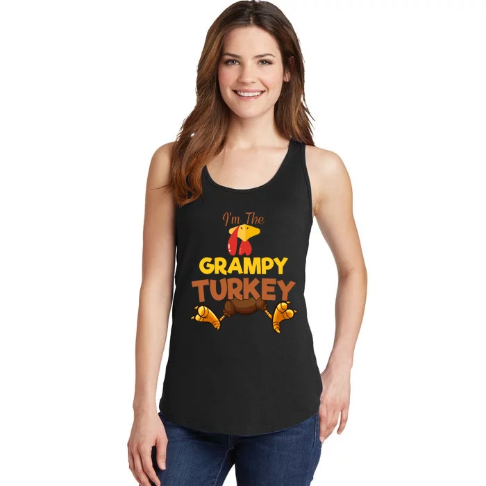 Grampy Turkey Matching Family Group Thanksgiving Gifts Ladies Essential Tank