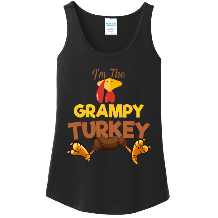 Grampy Turkey Matching Family Group Thanksgiving Gifts Ladies Essential Tank