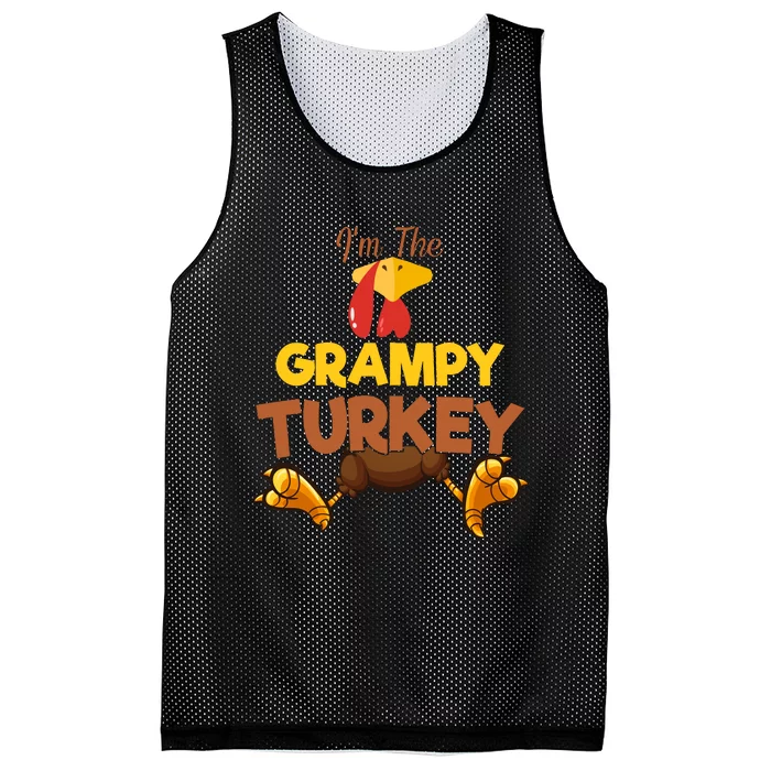 Grampy Turkey Matching Family Group Thanksgiving Gifts Mesh Reversible Basketball Jersey Tank