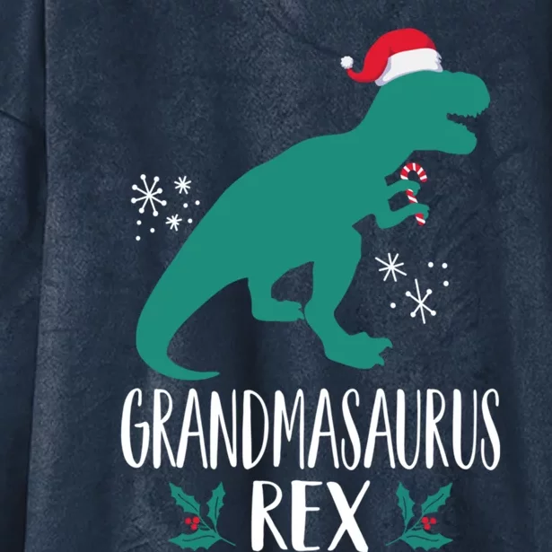 Grandmasaurus Trex Matching Family Christmas Dino Outfit Gift Hooded Wearable Blanket