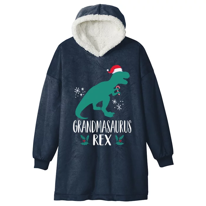 Grandmasaurus Trex Matching Family Christmas Dino Outfit Gift Hooded Wearable Blanket